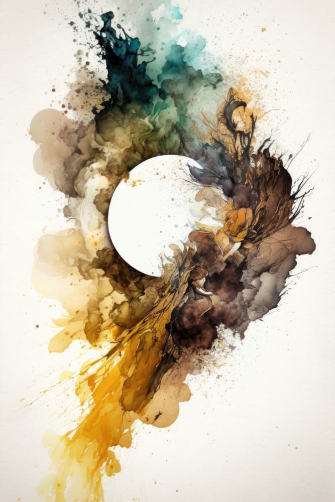 Abstract Moon Flow by Mauro — canvas wall art