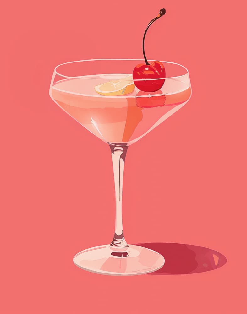 Chic Pink Cocktail by Jolly and Dash — canvas wall art
