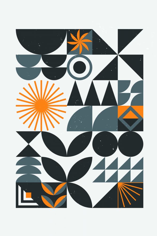 Vibrant Geometric Shapes by jay stanley — canvas wall art