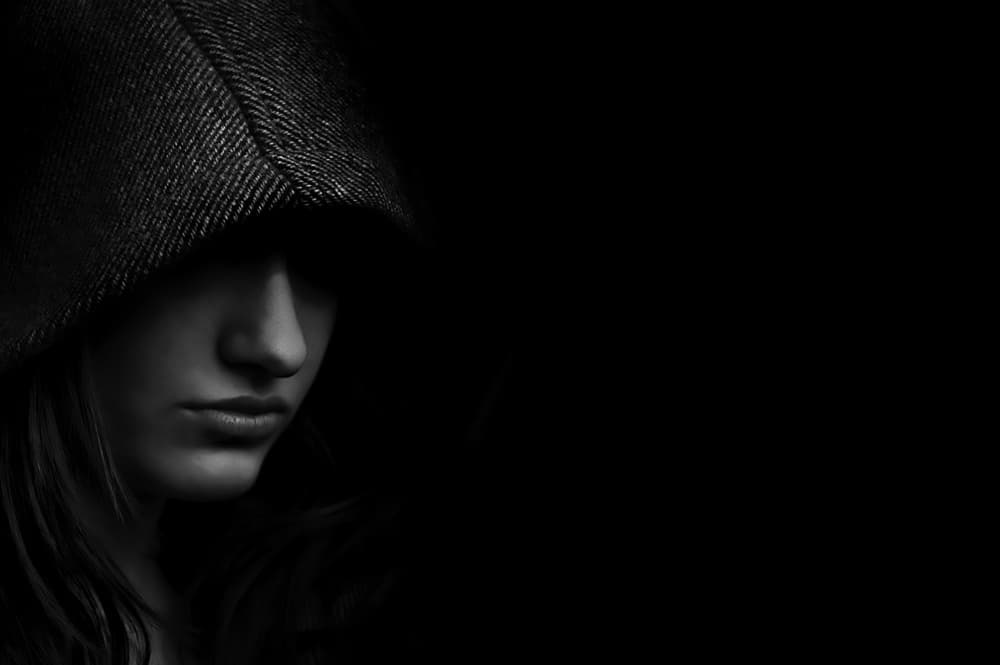 Dark Hooded Woman by Peeters Jos — canvas wall art