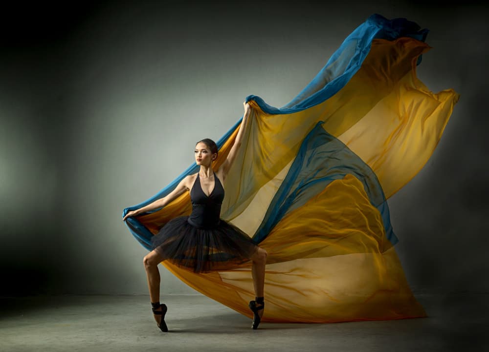 Graceful Ballerina Flow by Angela Muliani Hartojo — canvas wall art