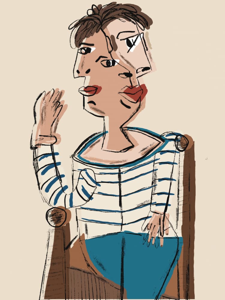 Modern Cubist Portrait by GIovanna Gil Alves — canvas wall art