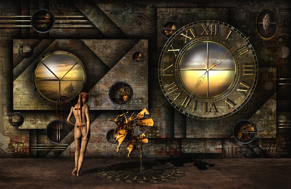 Steampunk Clock Fantasy by Franziskus Pfleghart — canvas wall art