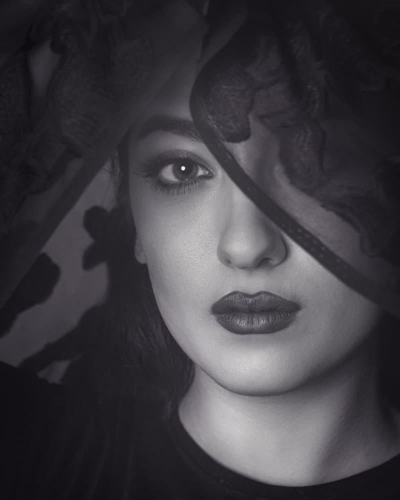 Mysterious Veiled Woman by Amir Heydari — canvas wall art