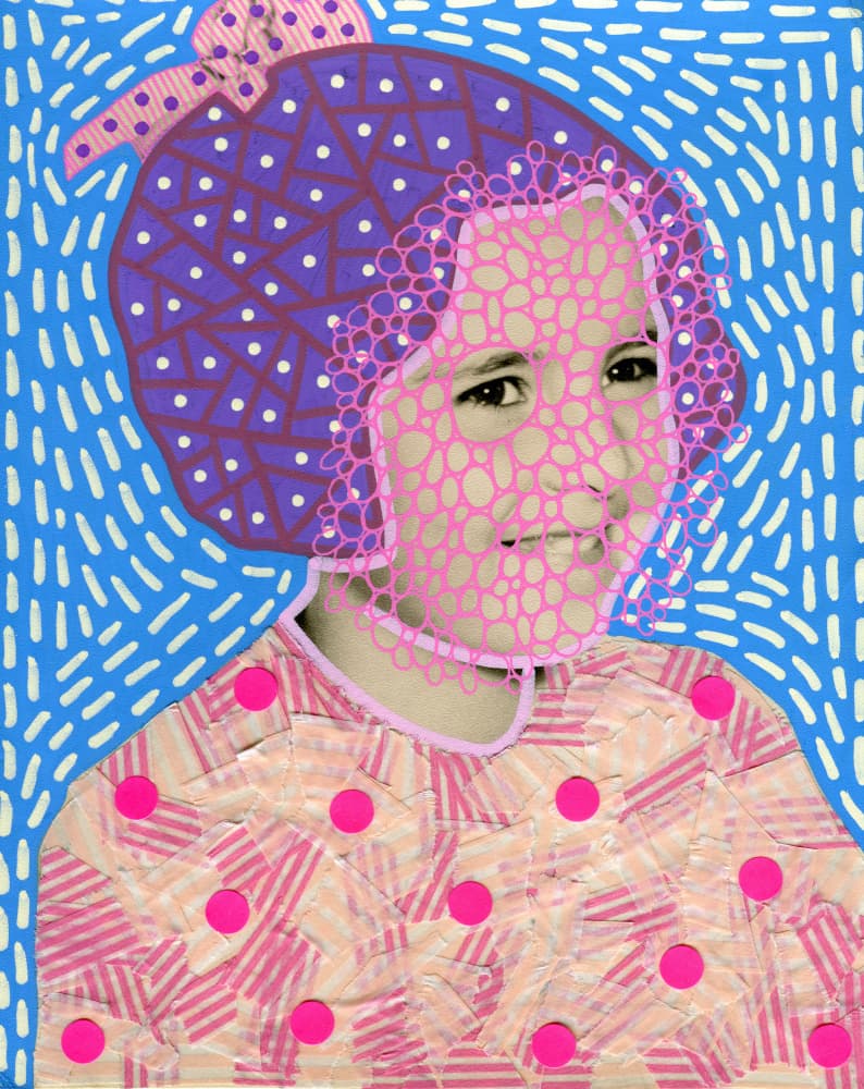 Smiling Patterned Child by Naomi Vona — canvas wall art