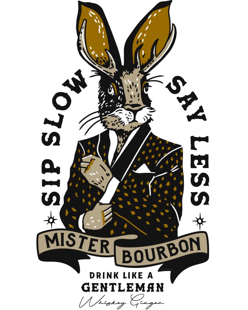 Mister Bourbon Jackalope In Smoking Jacket by The Whiskey Ginger — canvas wall art