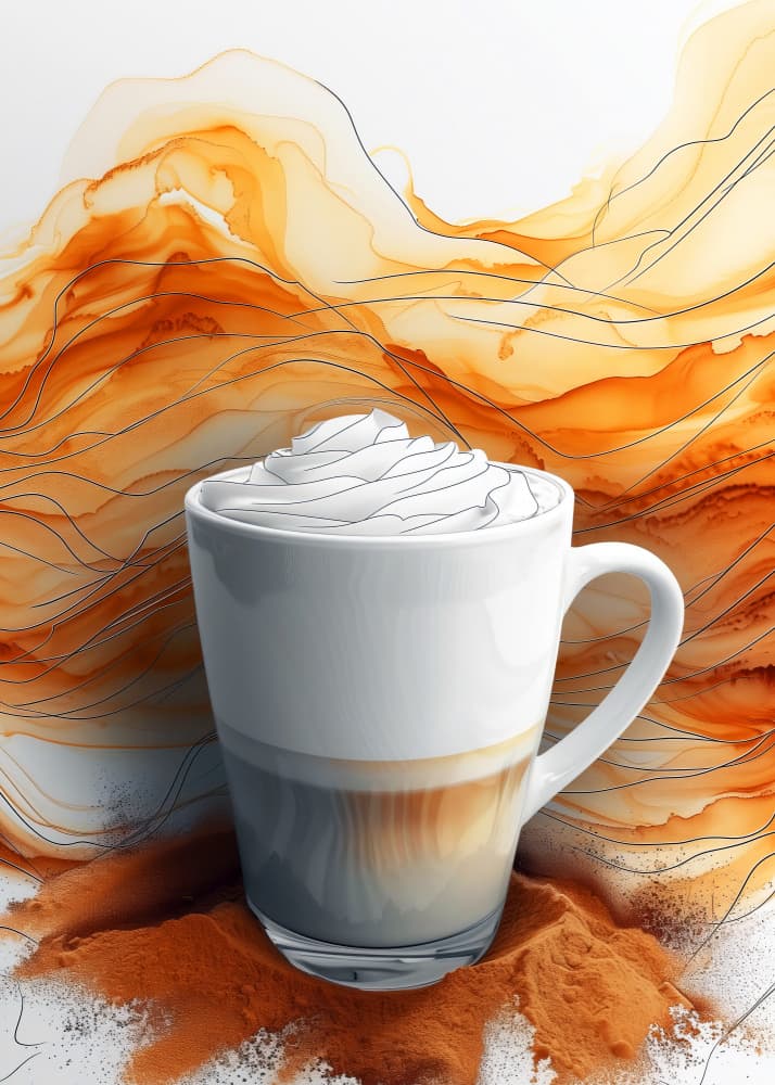 Warm Coffee Abstract by Justyna Jaszke — canvas wall art