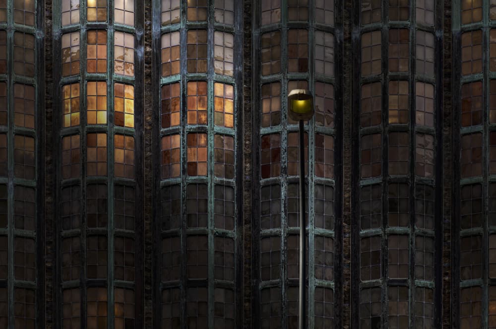 Dark City Glow by Wim Schuurmans — canvas wall art