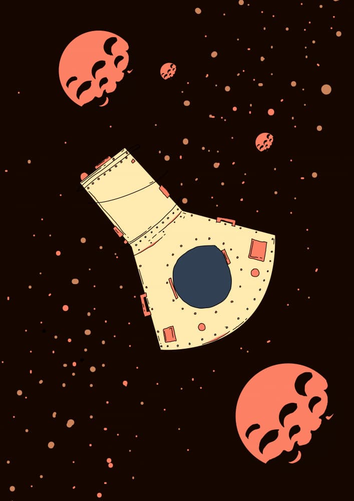 Cosmic Capsule Flight by Nicholas — canvas wall art