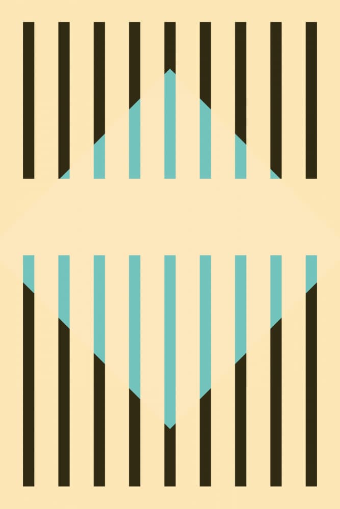 Abstract Teal Bar Pattern by jay stanley — canvas wall art