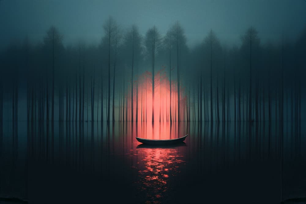 Mysterious Forest Glow by Hosam.Karara — canvas wall art