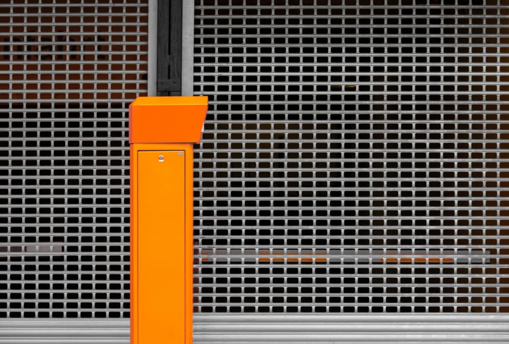 Urban Orange Grid by Markus Auerbach — canvas wall art