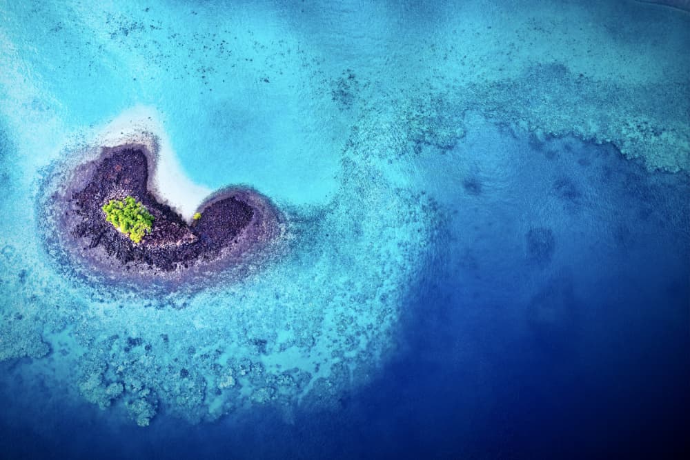 Tropical Island Lagoon by Serge Melesan — canvas wall art