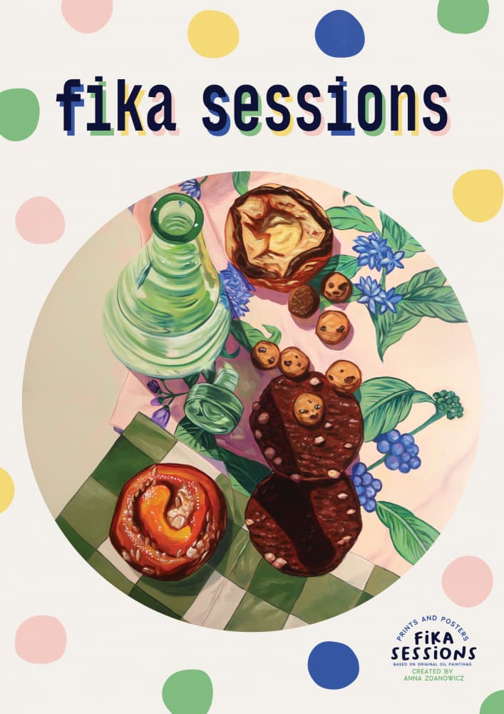 Fika Session Sweet Treats by Anna Zdanowicz — canvas wall art