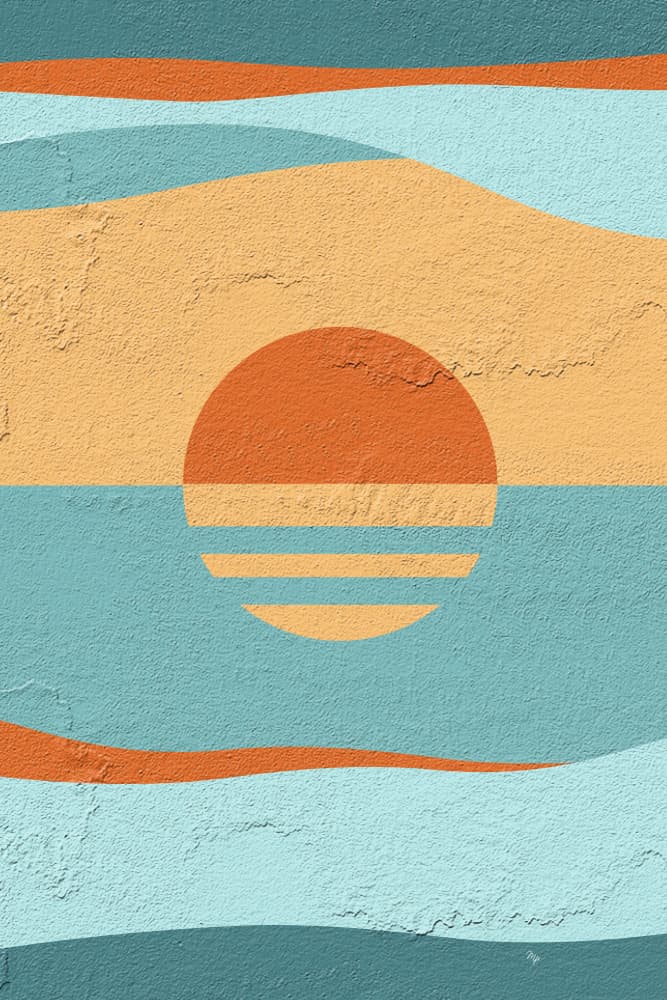 Geometric Desert Sunset by Martina — canvas wall art