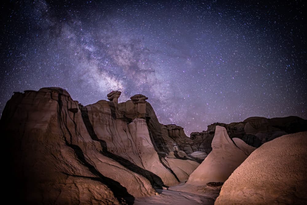 Milky Way Desert Night by Volkhard Sturzbecher — canvas wall art