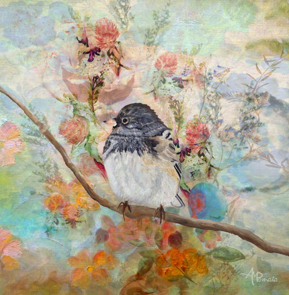 Dreamy Garden Bird by Angeles M. Pomata — canvas wall art