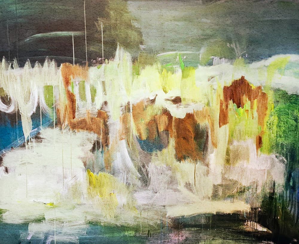 Vibrant Abstract Landscape by Joackim Schou Dahle — canvas wall art
