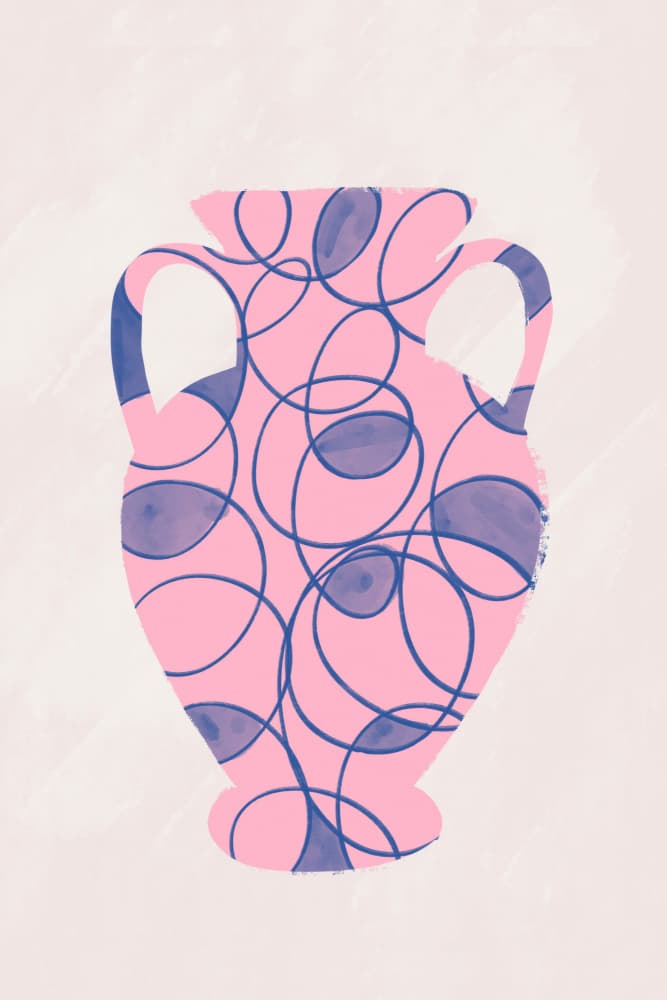 Swirlyvase by Treechild — canvas wall art