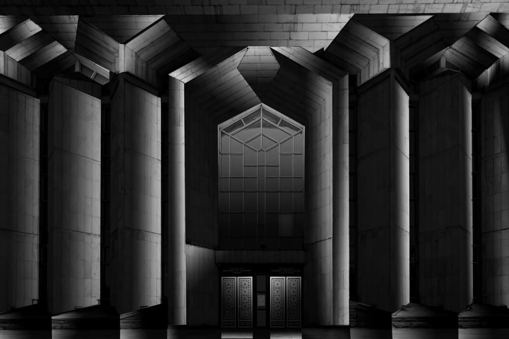 Dramatic Geometric Interior by DonnaHom APA — canvas wall art