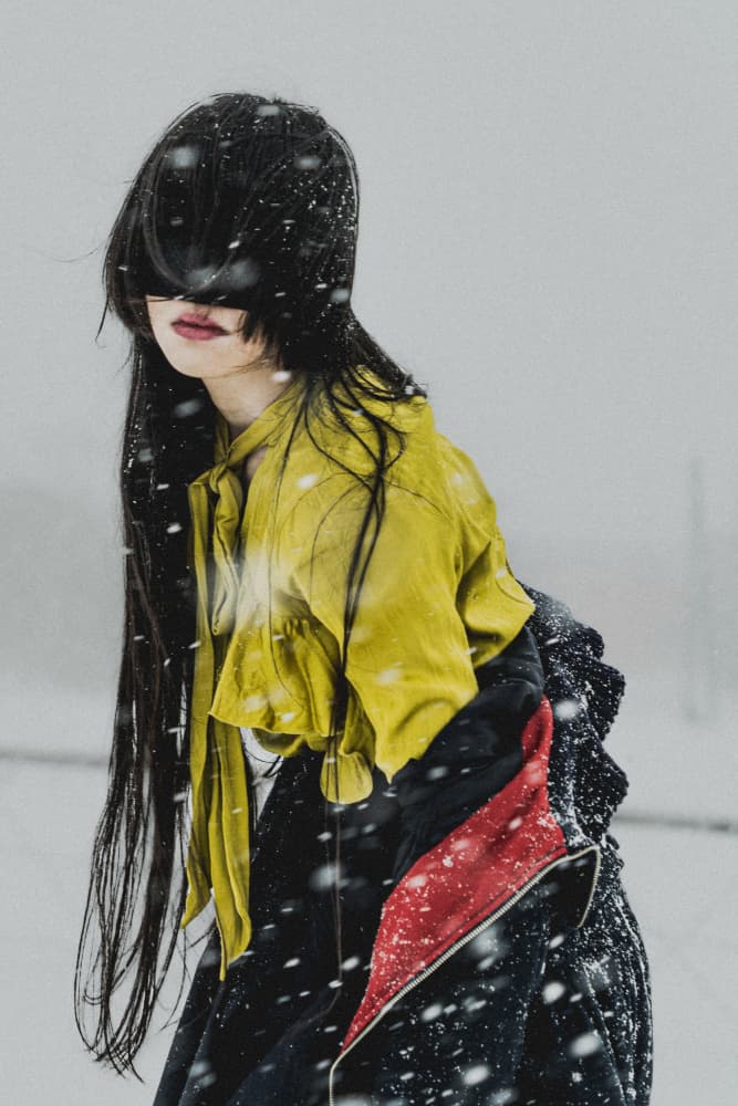 Mysterious Winter Portrait by Kurosaki Sangan — canvas wall art