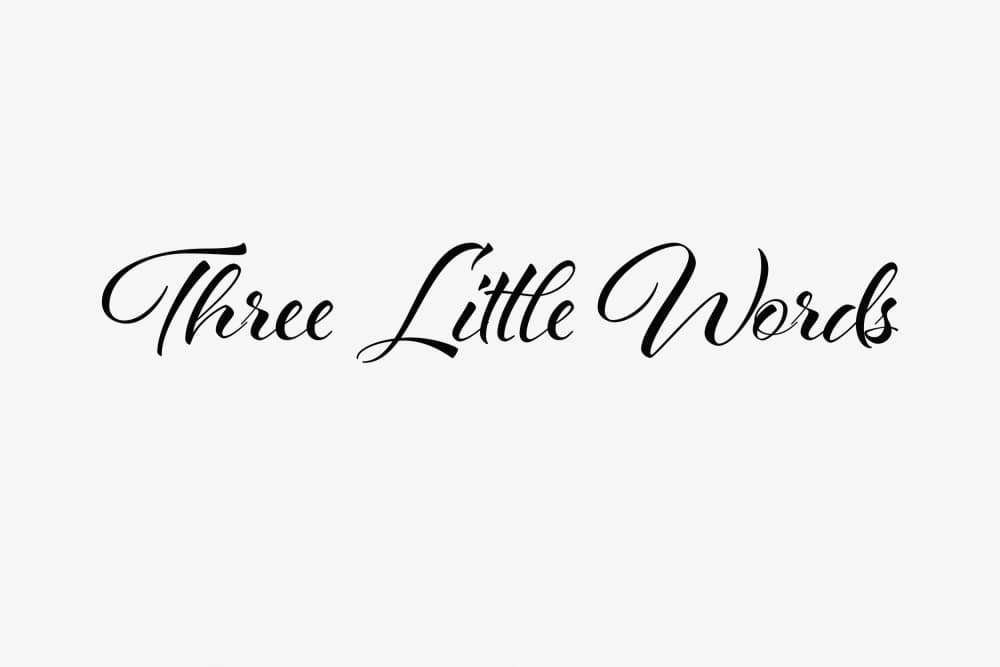 Three Little Words Script by Pictufy Studio II — canvas wall art