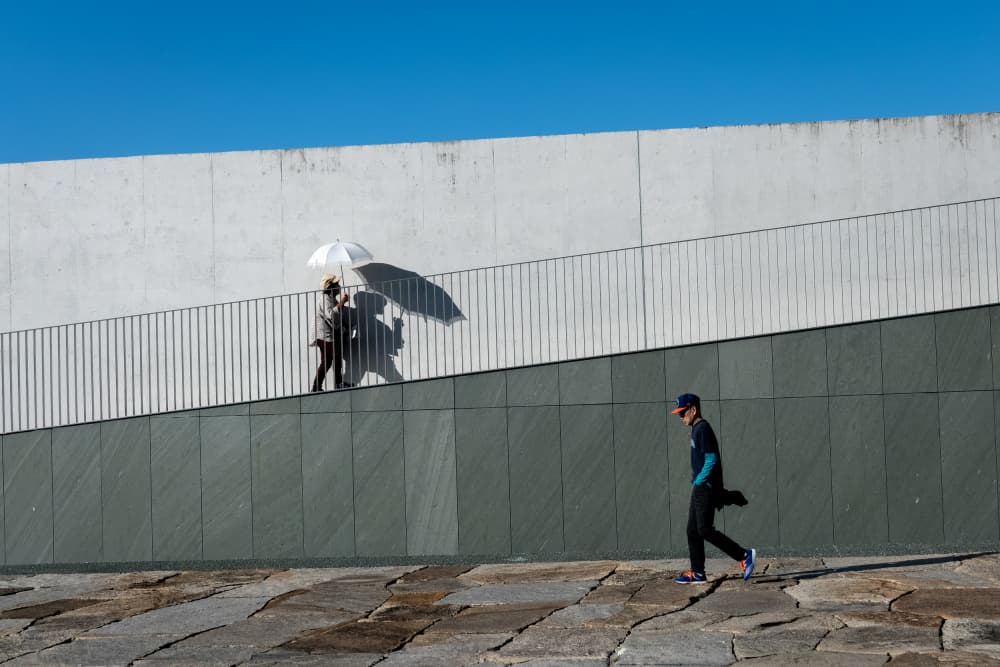 Urban Walk Shadow Play by Haruyo Sakamoto — canvas wall art