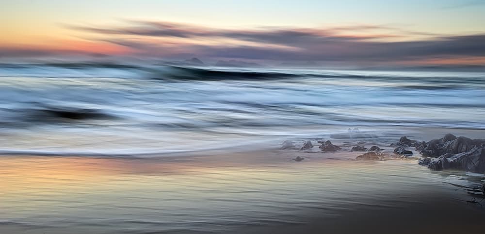 Blurred Ocean Sunset by Santiago Pascual Buye — canvas wall art
