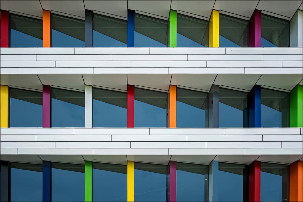 Colorful Modern Building by Henk van Maastricht — canvas wall art