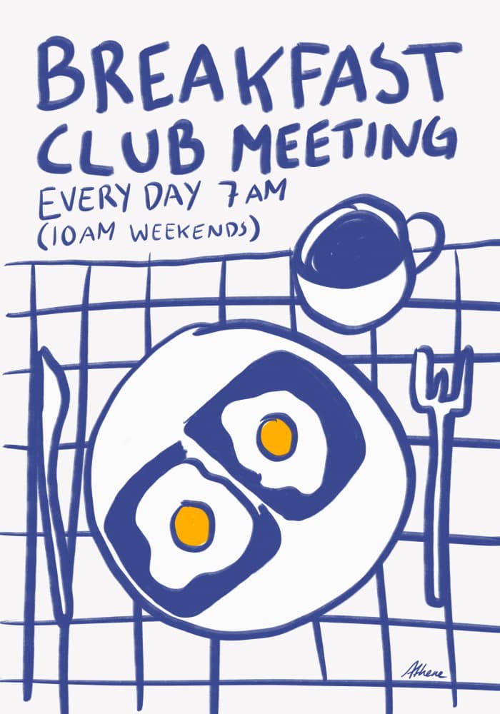 Breakfast Club Meeting by Athene Fritsch — canvas wall art