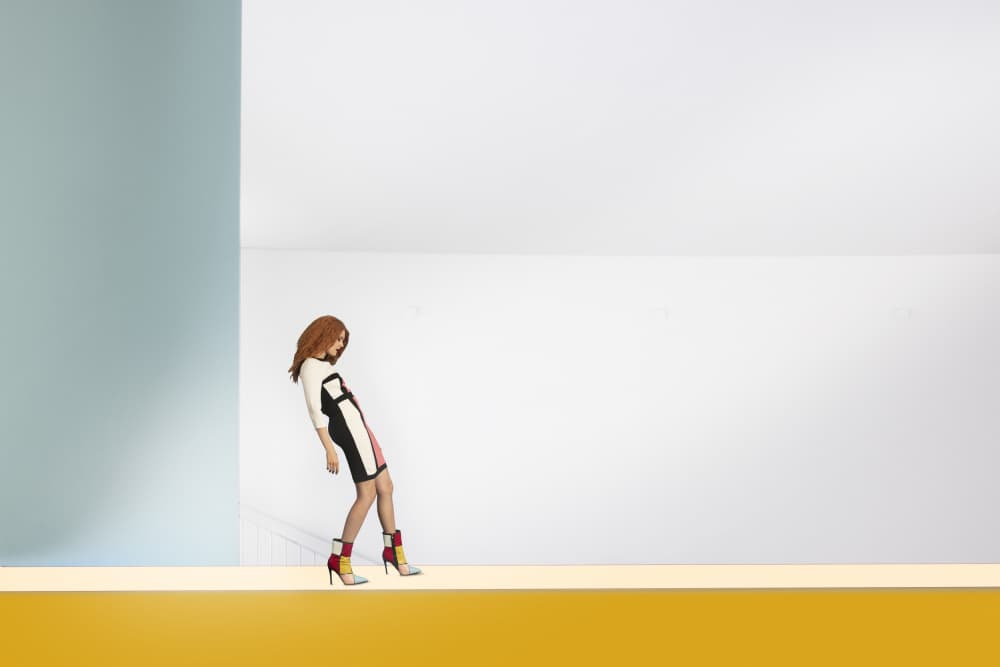 Colorful Fashion Pose by Christine von Diepenbroek — canvas wall art
