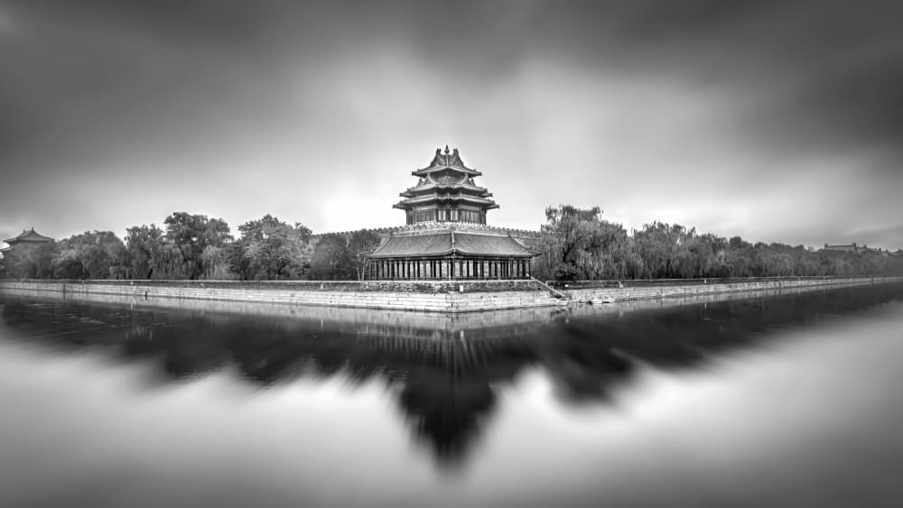 Imperial Corner Tower Reflection by Catherine Wang — canvas wall art