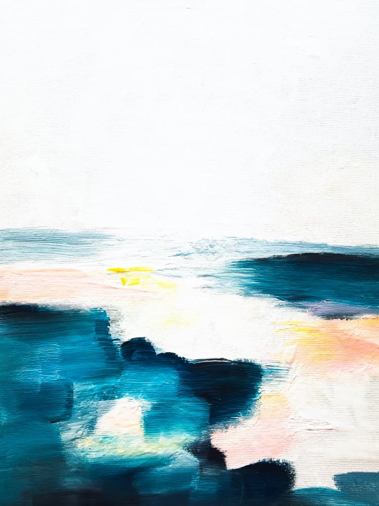 Calm Ocean Abstract by Ejaaz Haniff — canvas wall art