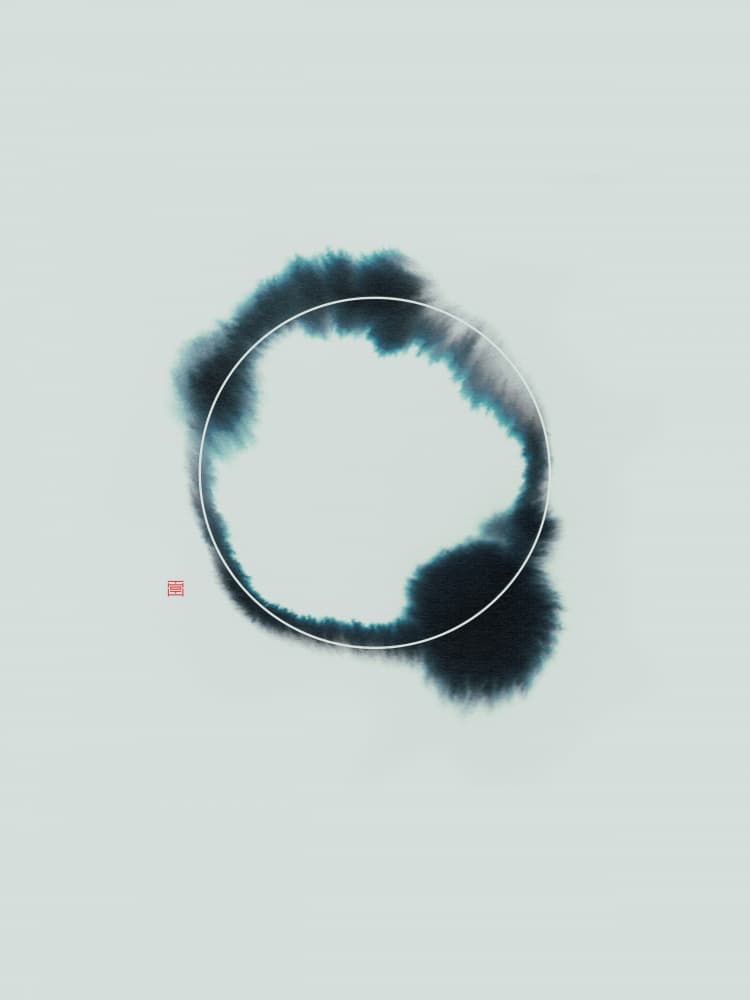 Zen Ink Circle by Thoth Adan — canvas wall art