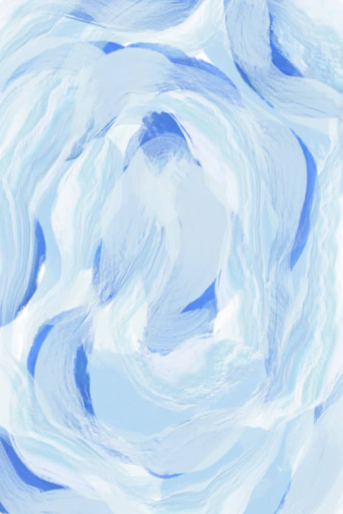 Abstract Blue Wave Swirl by Martina — canvas wall art