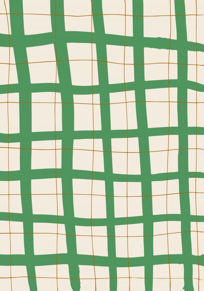 Hand Drawn Green Plaid by Pictufy Studio — canvas wall art