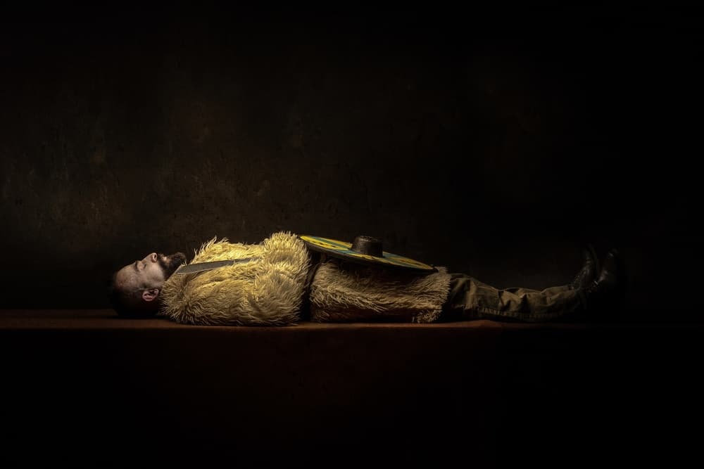 Fallen Viking Warrior by Domenico Petrocca — canvas wall art