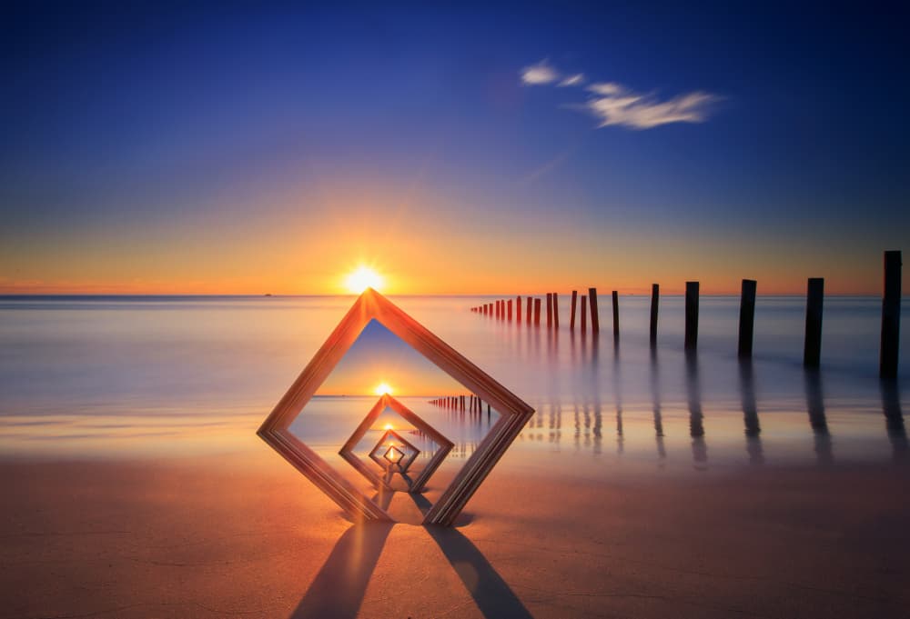 Endless Sunset Beach by James Zhen Yu — canvas wall art
