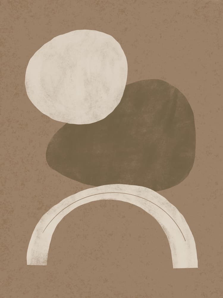 Neutral Earthy Balance by Little Dean — canvas wall art