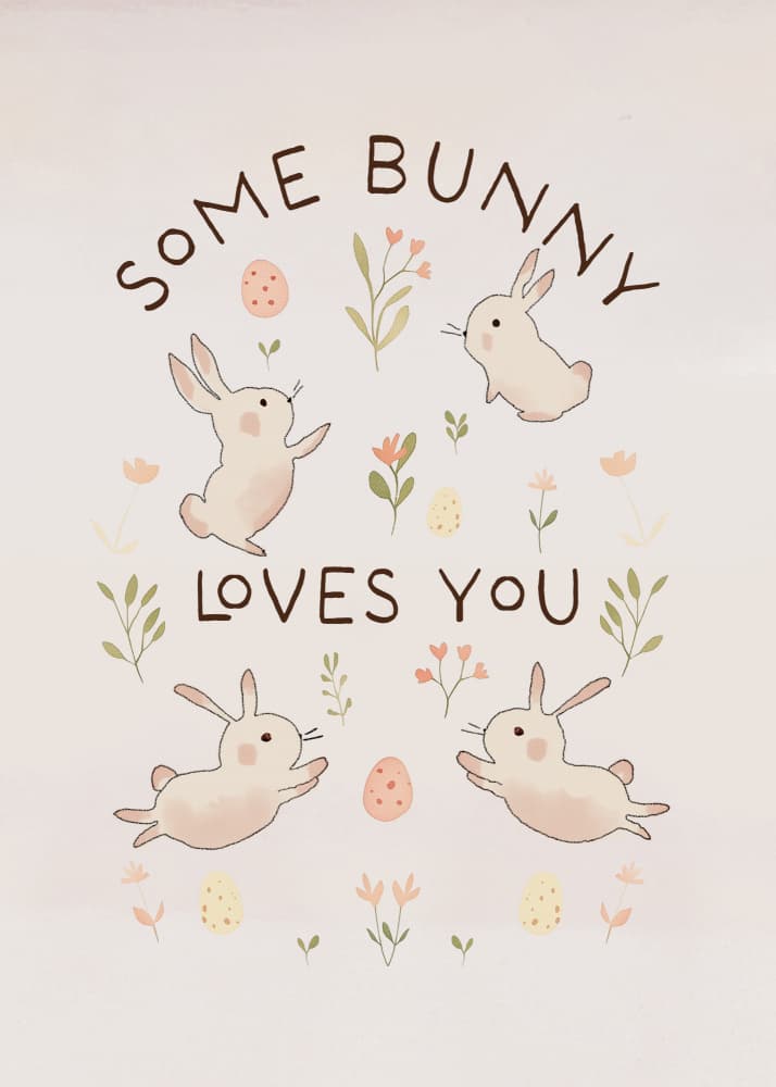 Cute Spring Bunnies by Pictufy Studio IV — canvas wall art