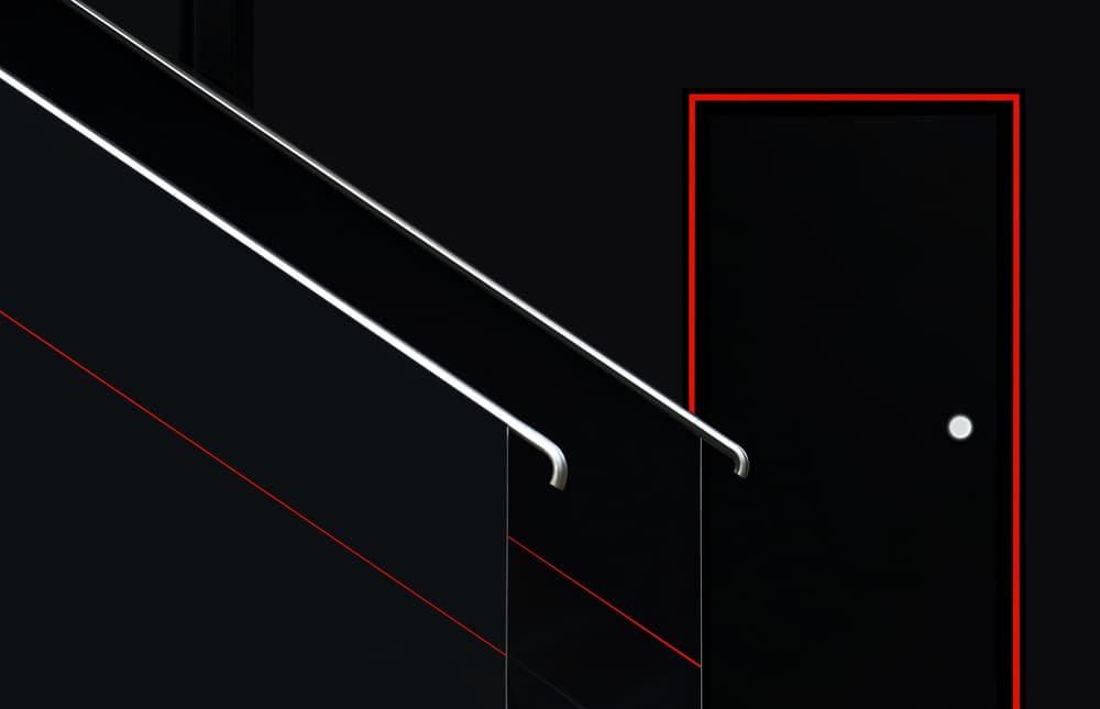 Red Lines Architecture by Streiff Marcel — canvas wall art
