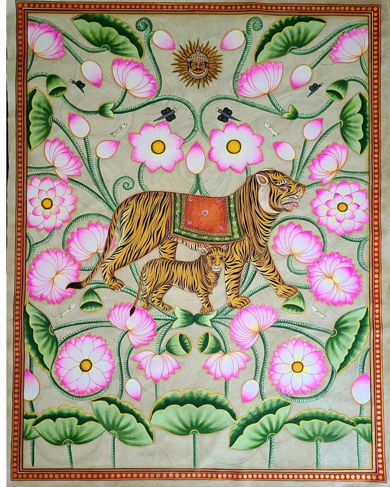 Indian Tiger Lotus Walk by IMAGINEERS STUDIO — canvas wall art