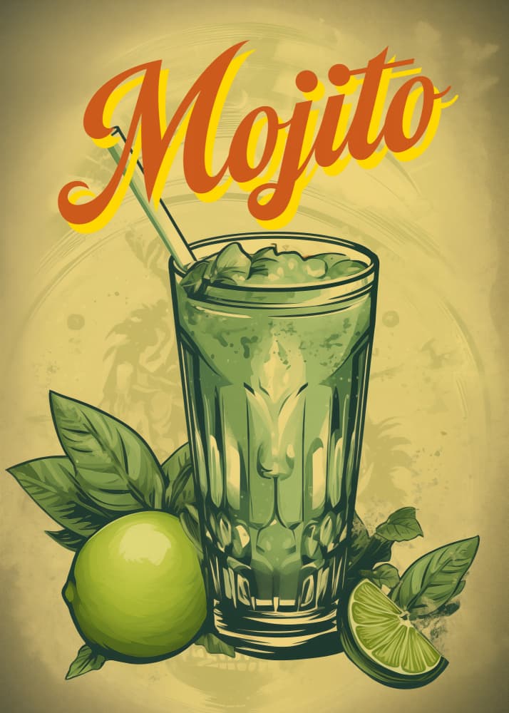 Classic Mojito Cocktail by Andreas Magnusson — canvas wall art