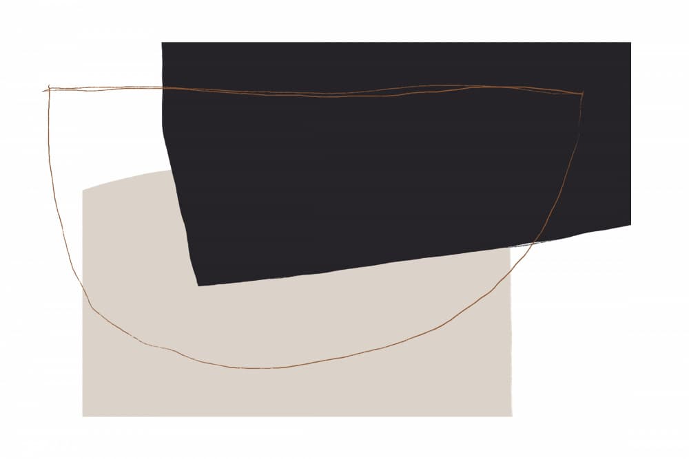Curved Abstract Harmony by uplusmestudio — canvas wall art