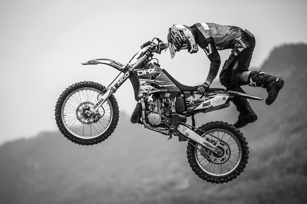 Extreme Motocross Jump by Zhou Chengzhou — canvas wall art