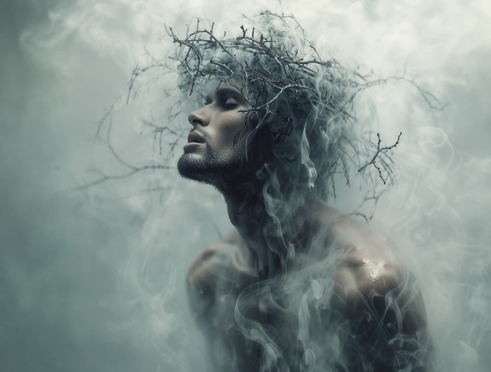 Ethereal Crowned Man by DDiArte — canvas wall art
