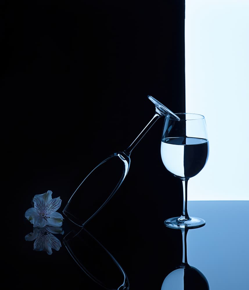 Elegant Glass Duality by Alice Sheng — canvas wall art