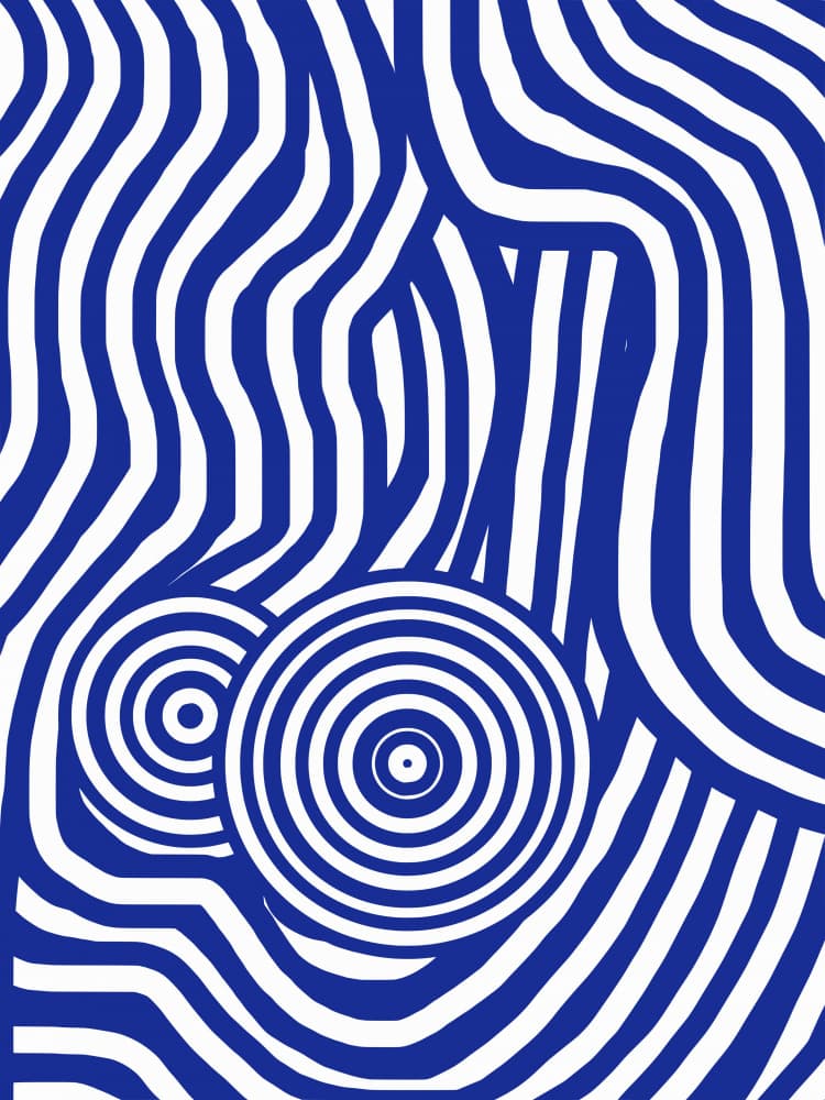 Abstract Blue Wave Pattern by Little Dean — canvas wall art