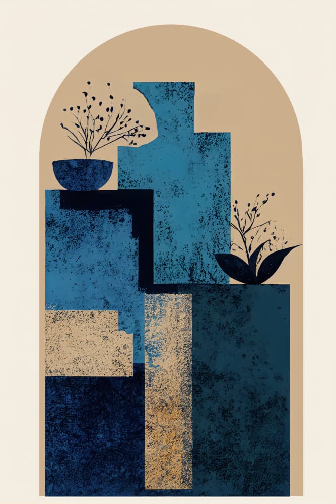 Blue Vase by Treechild — canvas wall art