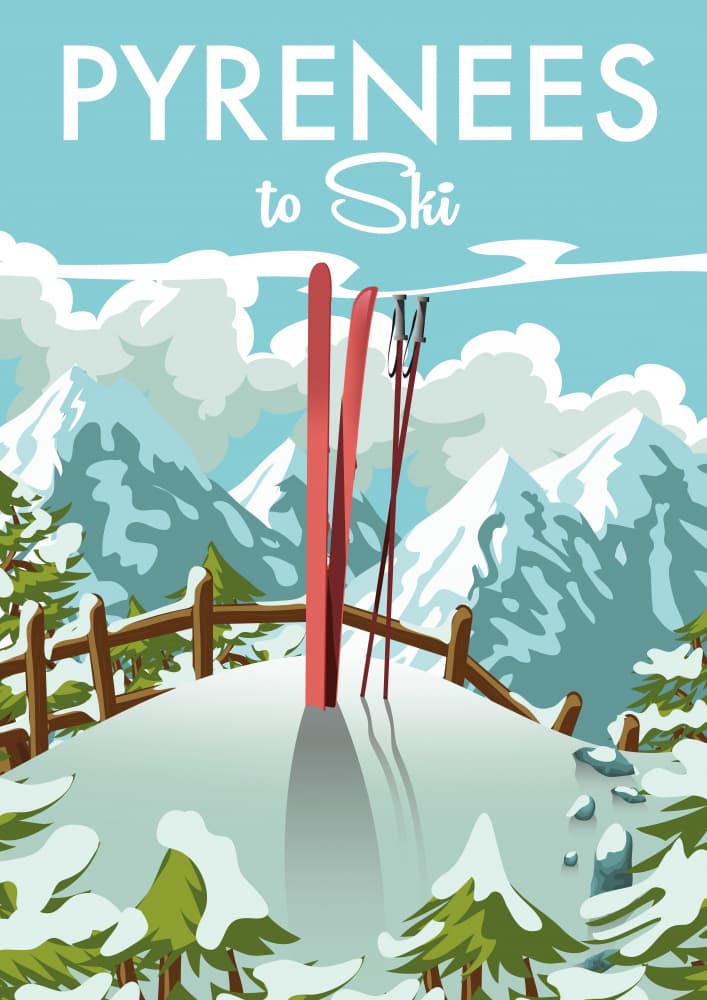 Pyrenees Ski Adventure by Nicholas — canvas wall art